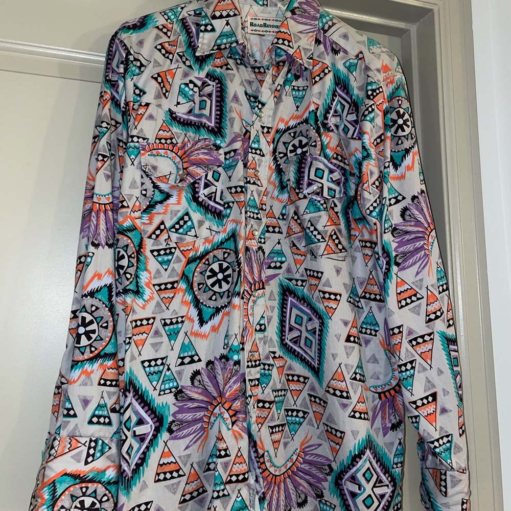 Western pearl snap button down